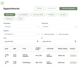 Tablet View - Locations & Pop-out Nav